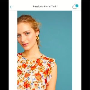 Anthropologie eri + Ali Petaluma floral sleeveless blouse